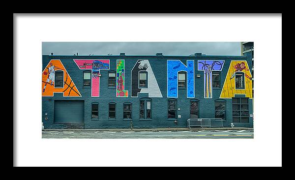 International Framed Print featuring the photograph Atlanta Downtown Skyline Scenes In January On Cloudy Day #15 by Alex Grichenko