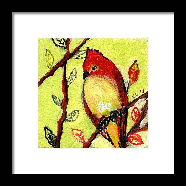 Bird Framed Print featuring the painting 16 Birds No 3 by Jennifer Lommers