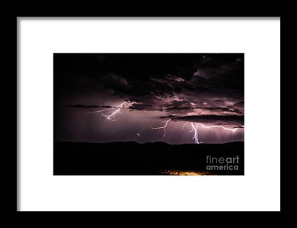 Lightning Framed Print featuring the photograph Lightning #17 by Mark Jackson