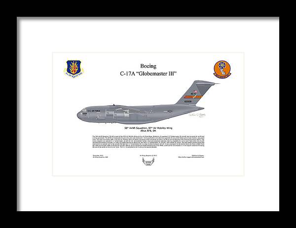 Boeing Framed Print featuring the digital art Boeing C-17 Globemaster III #1 by Arthur Eggers