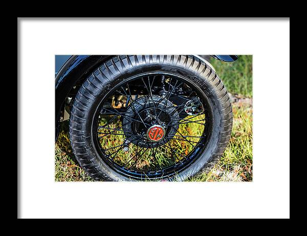 1930 Mg Framed Print featuring the photograph 1743.051 1930 MG Wheel #1743051 by M K Miller