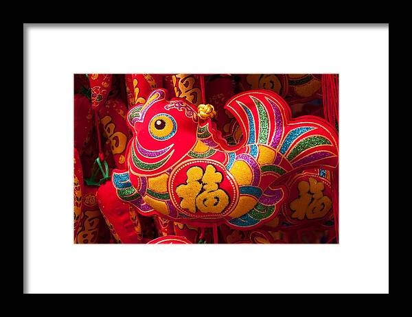 New Framed Print featuring the photograph Chinese traditional Luck bag pendant #18 by Carl Ning
