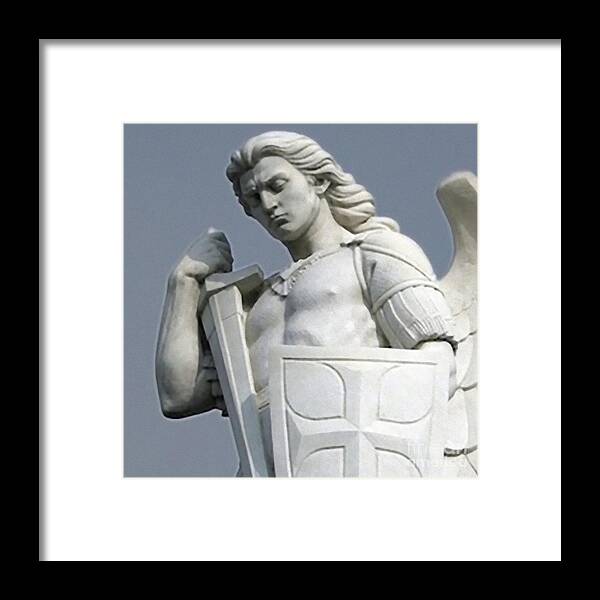 Breton Framed Print featuring the painting Saint Michael #18 by Archangelus Gallery