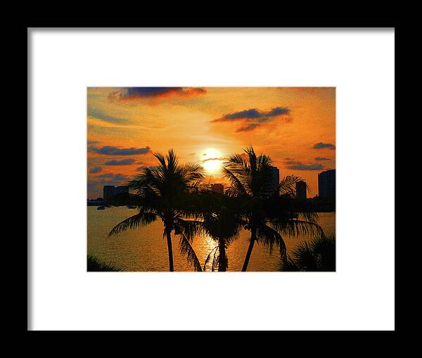 Sunrise Framed Print featuring the digital art 18- Sunrise Surprise by Joseph Keane