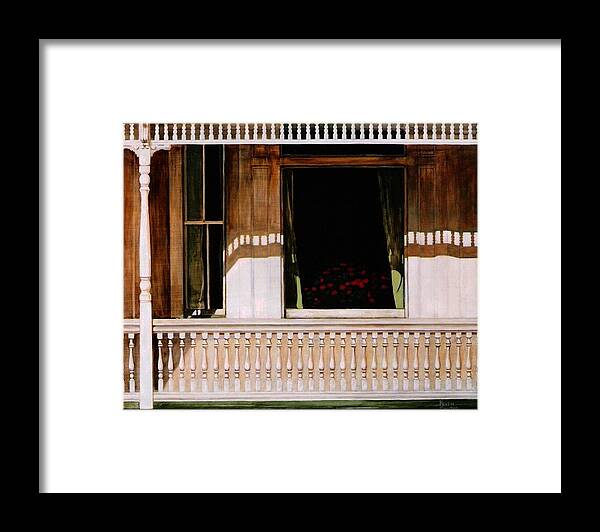 Porch Framed Print featuring the painting 1850 by Keith Gantos
