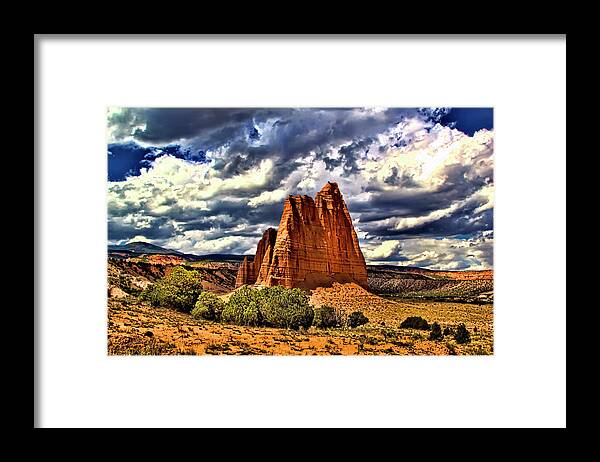 Capitol Reef National Park Framed Print featuring the photograph Capitol Reef National Park Catherdal Valley #19 by Mark Smith