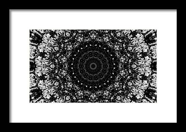 Digital Art Framed Print featuring the digital art Snowflake #19 by Belinda Cox
