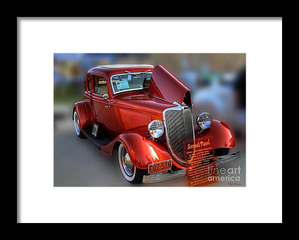 Classic Auto Framed Print featuring the photograph 1934 Ford Coupe by Dyle  Warren