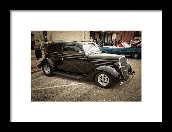 1935 Ford Framed Print featuring the photograph 1935 Ford Sedan Vintage Antique Classic Car Art Prints 5046.02 by M K Miller