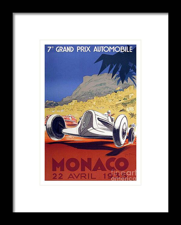1935 Monaco Grand Prix Framed Print featuring the photograph 1935 Monaco Grand Prix by Jon Neidert