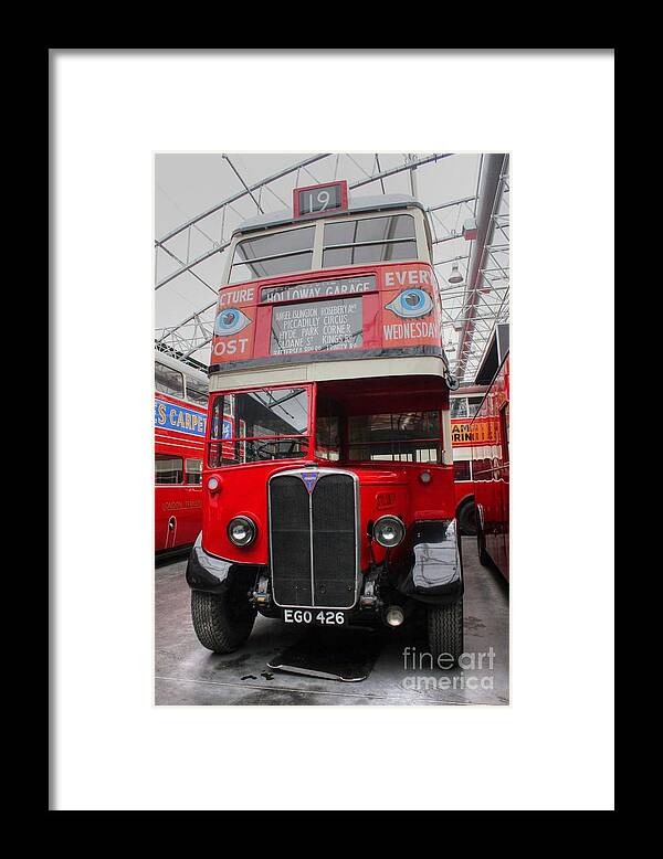London Framed Print featuring the photograph 1937 AEC Regent I Bus STL2377 by Vicki Spindler