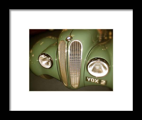 Bmw Framed Print featuring the photograph 1937 BMW 328 Front Detail by John Colley