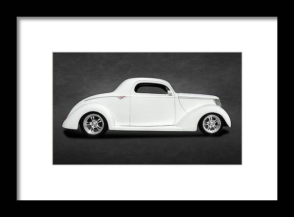 Frank J Benz Framed Print featuring the photograph 1937 Ford Coupe  -  1937fordcoupetexture173430 by Frank J Benz