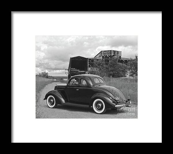 Black And White Framed Print featuring the photograph 1937 Ford, Kingsford, Michigan Plant by Ron Long