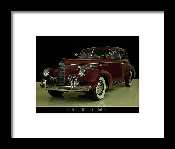 1940 Cadillac Lasalle Framed Print featuring the photograph 1940 Cadillac LaSalle by Flees Photos