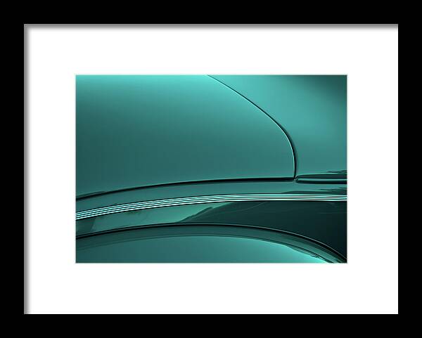 Green Framed Print featuring the photograph 1940 Ford Deluxe Coupe Curves by Jani Freimann