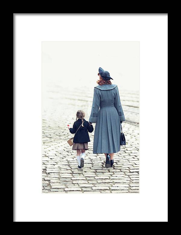 1940s Framed Print featuring the photograph 1940s Mother And Daughter by Lee Avison
