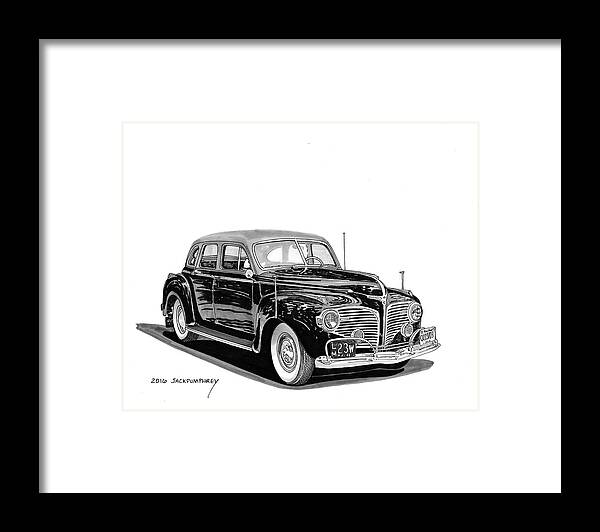 The Four-door Version Of The 1941 Dodge Custom Town Sedan Was The Most Popular Of Its Line Framed Print featuring the painting 1941 Dodge Town Sedan by Jack Pumphrey
