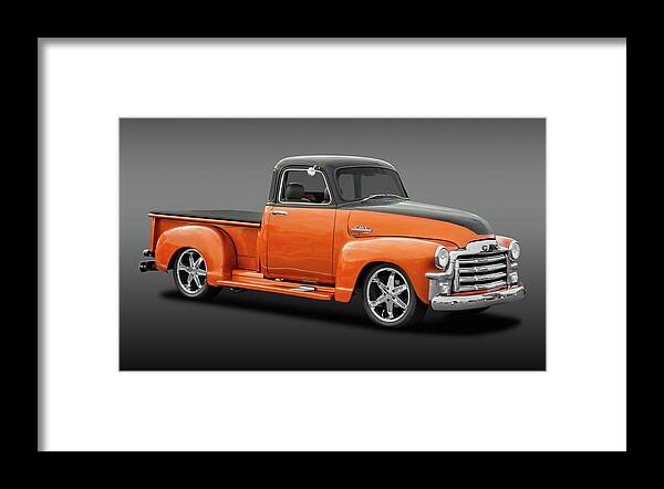 1952 Framed Print featuring the photograph 1952 GMC Series 100 Pickup - 1953GMC100FA9723 by Frank J Benz