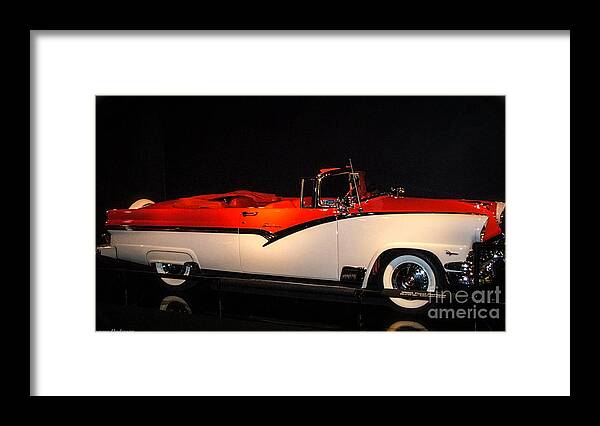 1956 Ford Fairlane Framed Print featuring the photograph 1956 Ford Fairlane Skyliner by Tommy Anderson