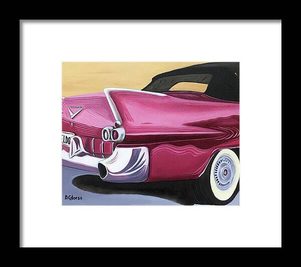 #glorso Framed Print featuring the painting 1957 Eldorado-Red by Dean Glorso