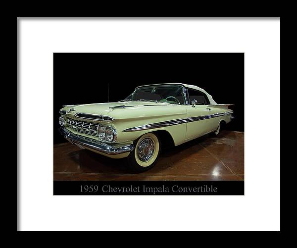 1959 Chevy Impala Convertible Framed Print featuring the photograph 1959 Chevy Impala Convertible by Flees Photos