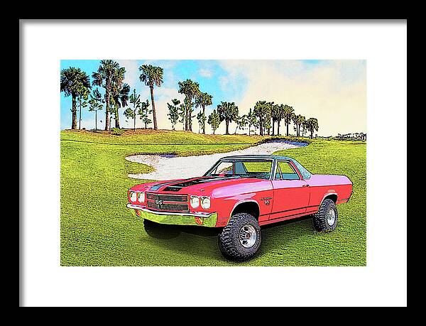 1970 Chevy El Camino Framed Print featuring the digital art 1970 Chevy El Camino 4x4 Not 2nd Generation 1964-1967 by Chas Sinklier