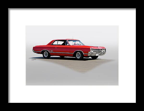 Automobile Framed Print featuring the photograph 1965 Oldsmobile 442 Hardtop by Dave Koontz
