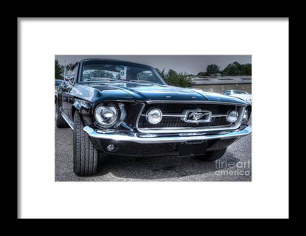Hdr Framed Print featuring the photograph 1967 Ford Mustang by Vicki Spindler