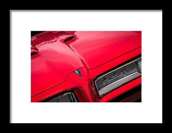 1968 Pontiac Gto Grille Emblem Framed Print featuring the photograph 1968 Pontiac GTO Grille Emblem -0740c by Jill Reger