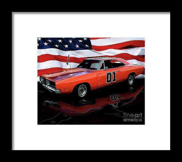 General Lee Framed Print featuring the photograph 1969 General Lee by Peter Piatt