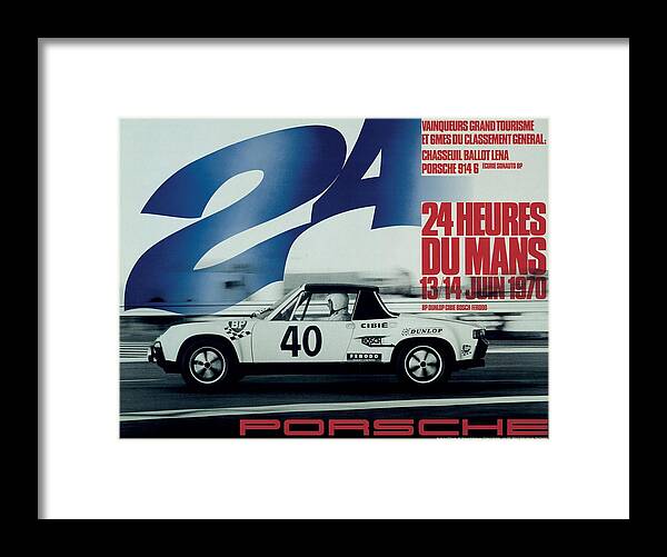 24 Hours Of Le Mans Framed Print featuring the photograph 1970 24hr Le Mans by Georgia Clare