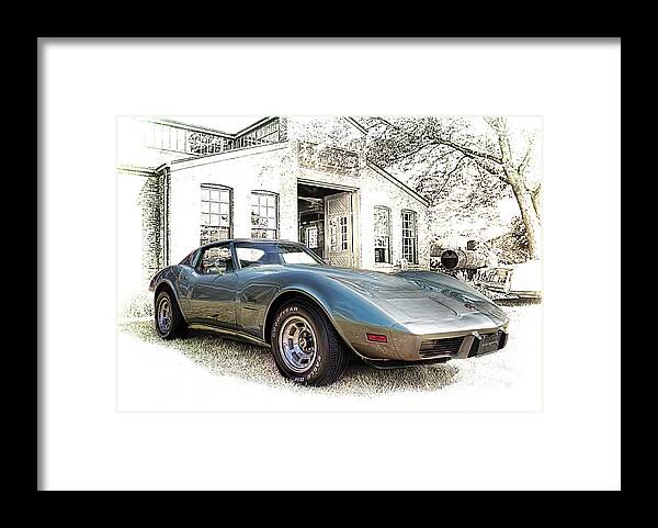 1976 Framed Print featuring the photograph 1976 Corvette Stingray by Susan Rissi Tregoning