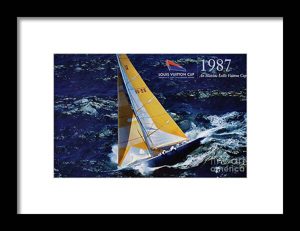 America Framed Print featuring the photograph 1987 America's Cup History by Chuck Kuhn