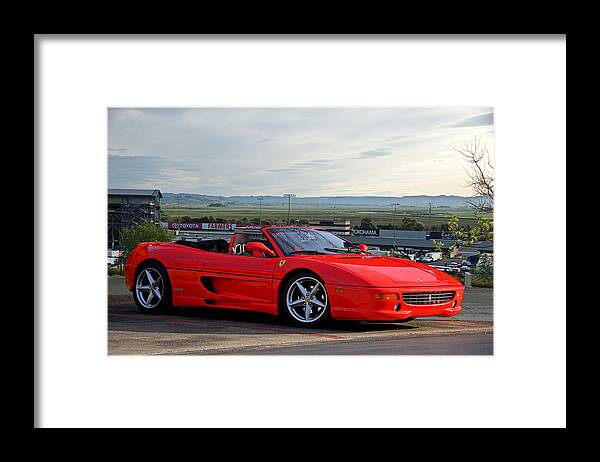 Auto Framed Print featuring the photograph 1999 Ferrari 355 F1 by Dave Koontz
