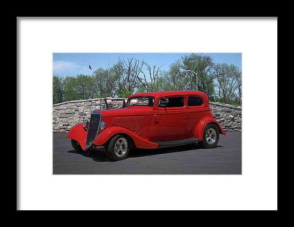 1934 Framed Print featuring the photograph 1934 Ford Sedan Hot Rod by Tim McCullough
