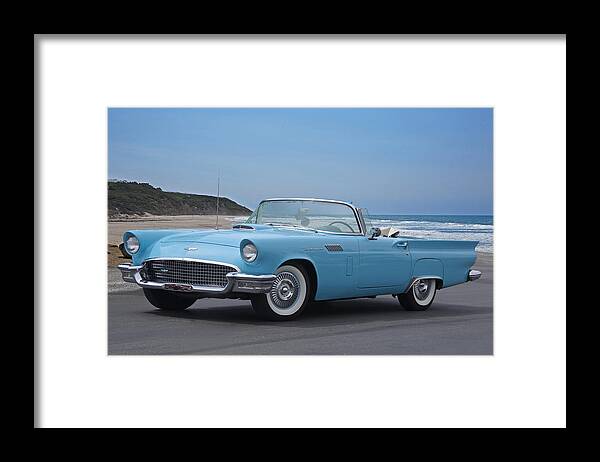 Automobile Framed Print featuring the photograph 1957 Ford Thunderbird Convertible #2 by Dave Koontz