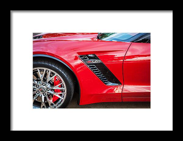 2015 Corvette Framed Print featuring the photograph 2015 Chevrolet Corvette Z06 Painted by Rich Franco