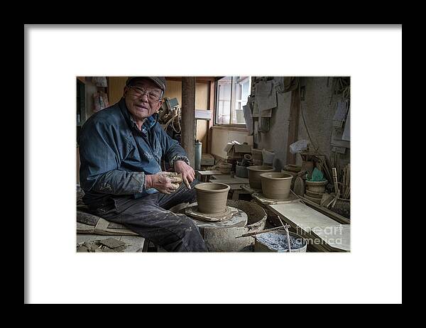 Pottery Framed Print featuring the photograph A Village Pottery Studio, Japan #1 by Perry Rodriguez