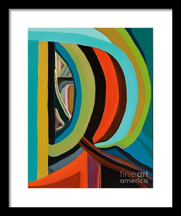 Abstract Framed Print featuring the painting Abstract Images #2 by Ida Mitchell