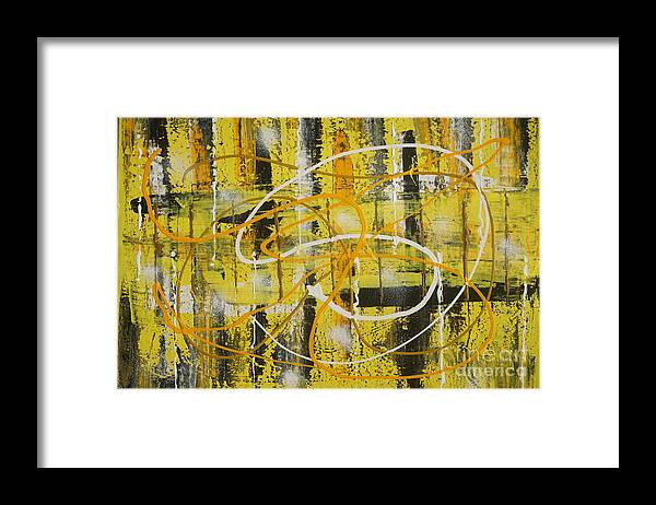 Abstract Framed Print featuring the painting Abstract_untitled #3 by Jimmy Clark