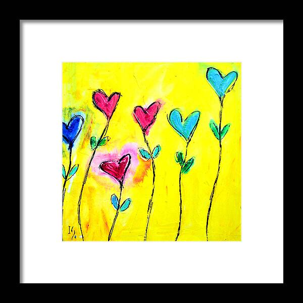 Garden Framed Print featuring the mixed media Amor de Colores #2 by Ivan Guaderrama