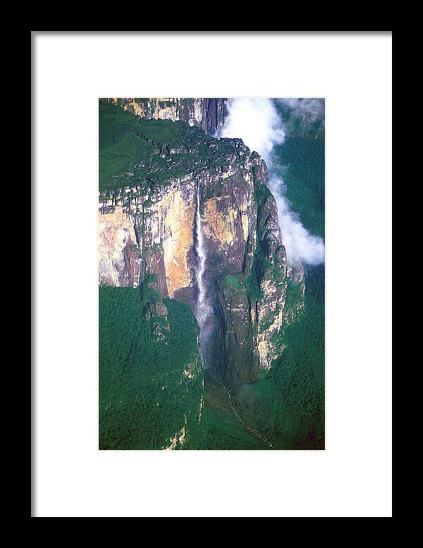 Aerial Framed Print featuring the photograph Angel Falls #2 by Carl Purcell