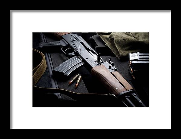 Assault Rifle Framed Print featuring the photograph Assault Rifle #2 by Mariel Mcmeeking