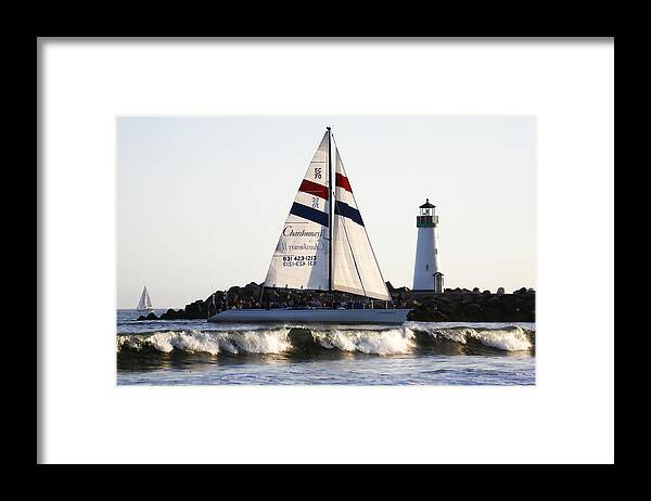 Santa Cruz Framed Print featuring the photograph 2 Boats Approach by Marilyn Hunt