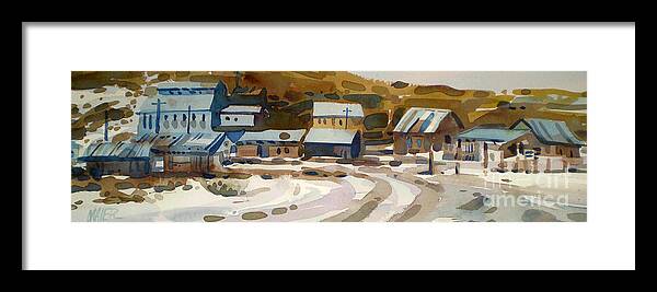 Ghost Town Framed Print featuring the painting Bodie California 1979 #1 by Donald Maier