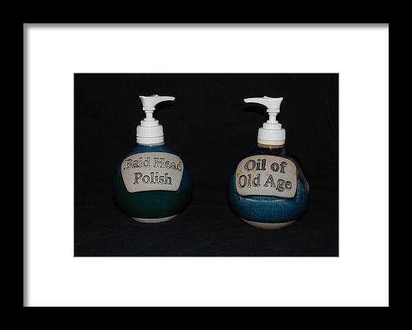 Bathroom Framed Print featuring the photograph 2 Bottles by Rob Hans
