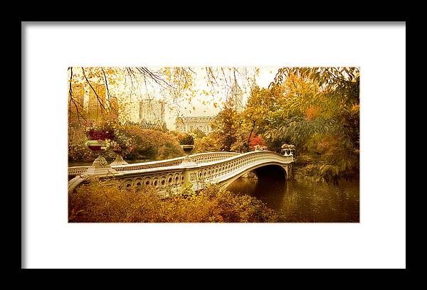 Autumn Framed Print featuring the photograph Bow Bridge Autumn by Jessica Jenney