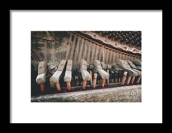 Rosie's Den Cafe Framed Print featuring the photograph Broken Piano by Iryna Liveoak