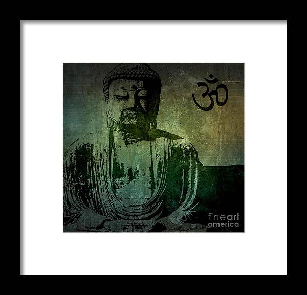 Buddha Framed Print featuring the painting Buddha #2 by Michael Grubb
